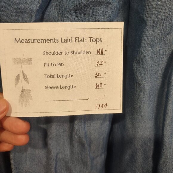 EVRI Women's Sleeveless Denim Top Size 1X - Picture 8 of 8